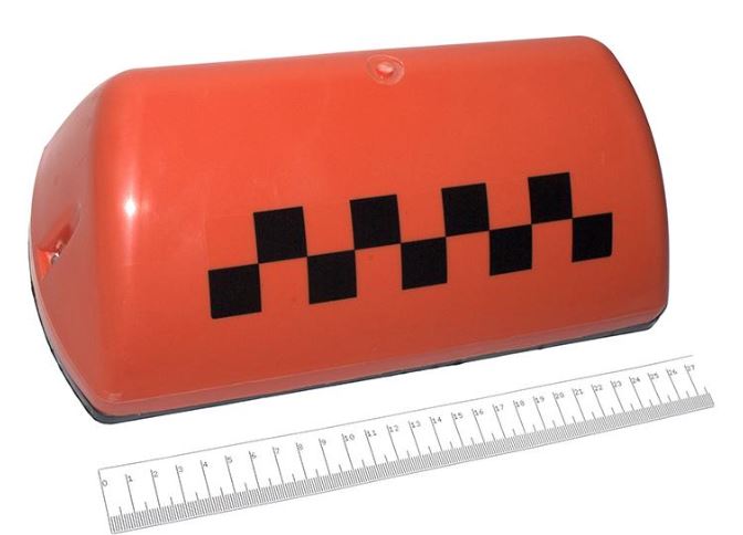 Фонарь ТАКСИ 'шашечки' 290х130х90мм, 6 магнитов, с подсветкой, оранжевый FTX-06