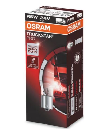 Автолампа R5W (BA15s) +100% TRUCKSTAR PRO 24V OSRAM /10/50