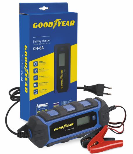 Электронное зарядное устройство Goodyear для свинцово-кислотных аккумуляторов CH-6A