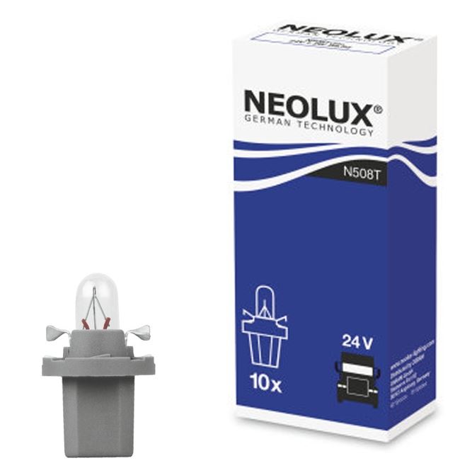 Автолампа BAX1.2W с патроном (B8.5d) 24V NEOLUX /10/50