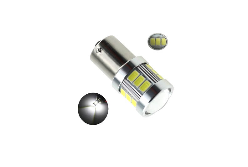 Автолампа светодиодная 1157-5730-18SMD-LENS 12-24V фонари/поворотники