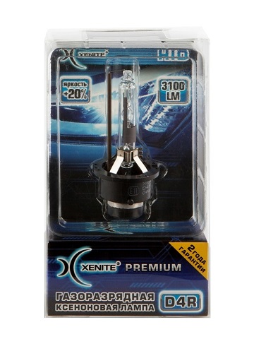 Автолампа ксеноновая D4R Premium Яркость +20% (5000К) (упаковка 1 шт.) Гарантия 2 года ,XENITE