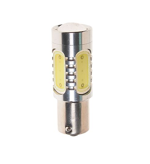 Автолампа светодиодная P21W (BA15s) 5 SMD MEGA WHITE 6000K 12V MEGAPOWER /10/100