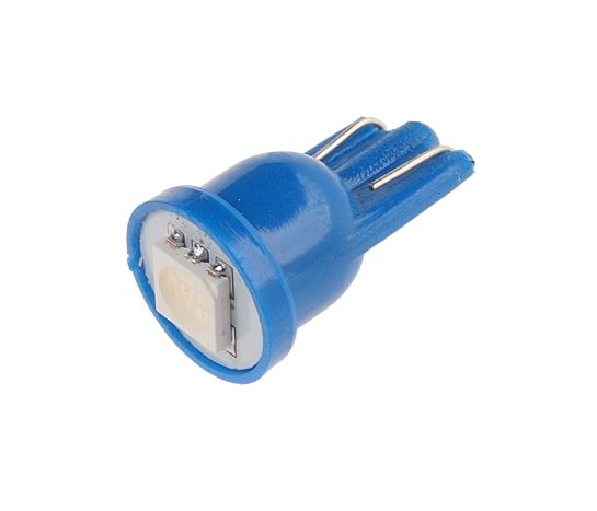 Автолампа светодиодная T10W (W2,1x9,5d) 1 SMD 5050 BLUE 12V MEGAPOWER /10/100