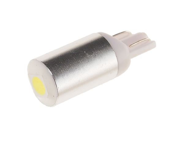 Автолампа светодиодная T10W (W2,1x9,5d) 1 SMD 5050 WHITE 6000K 12V MEGAPOWER /10/100