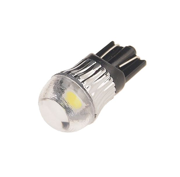 Автолампа светодиодная T10W (W2,1x9,5d) 1 SMD 5050 WHITE 6000K 12V MEGAPOWER /10/100