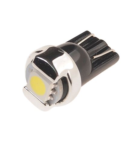 Автолампа светодиодная T10W (W2,1x9,5d) 1 SMD 5050 WHITE 6000K 12V MEGAPOWER /10/100