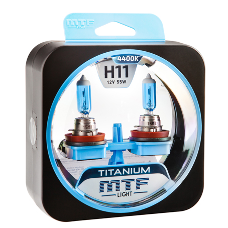 Автолампа H11 12v 55w MTF Light Titanium набор 2шт