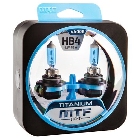 Автолампа HB4 9006 12v 55w MTF Light Titanium набор 2шт