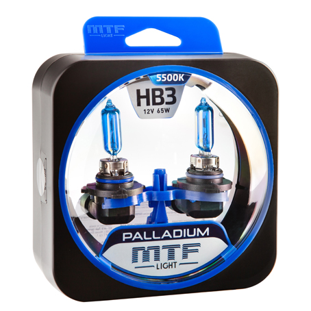 Автолампа HB3 9005 12v 65w MTF Light Palladium набор 2шт