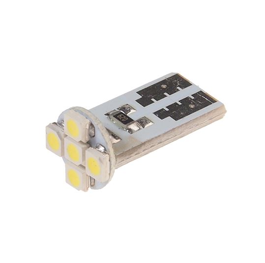 Автолампа светодиодная T10W (W2,1x9,5d) 5 SMD 3528 WHITE 6000K 12V MEGAPOWER /10/100