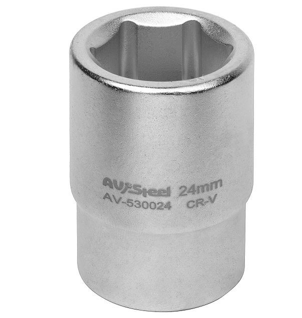 Головка  3/4" шестигранная 24мм "AV Steel" AV-530024
