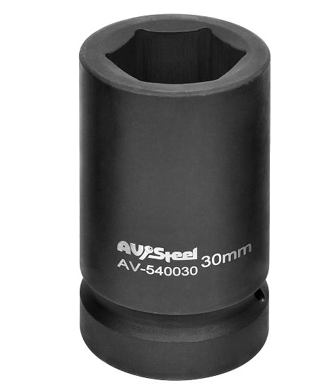 Головка 1" шестигранная 30мм "AV Steel" AV-540030