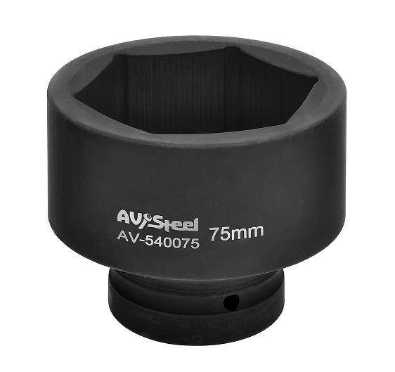 Головка 1" шестигранная 75мм "AV Steel" AV-540075