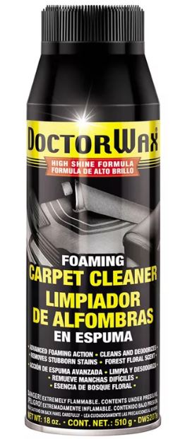 Очиститель интерьера DoctorWax обивки тканой и ковровой, пенный, 510 гр. DW5207S