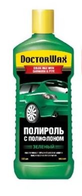 Полироль цветной с полифлоном. Зеленый DoctorWax 300 мл.