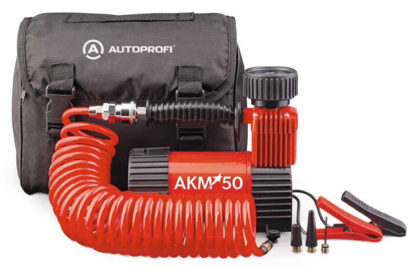 Компрессор  50 л/мин AUTOPROFI 12V/23A, 280W, 10 Атм., съемный шланг 5 м., кабель питания 3 м, питан