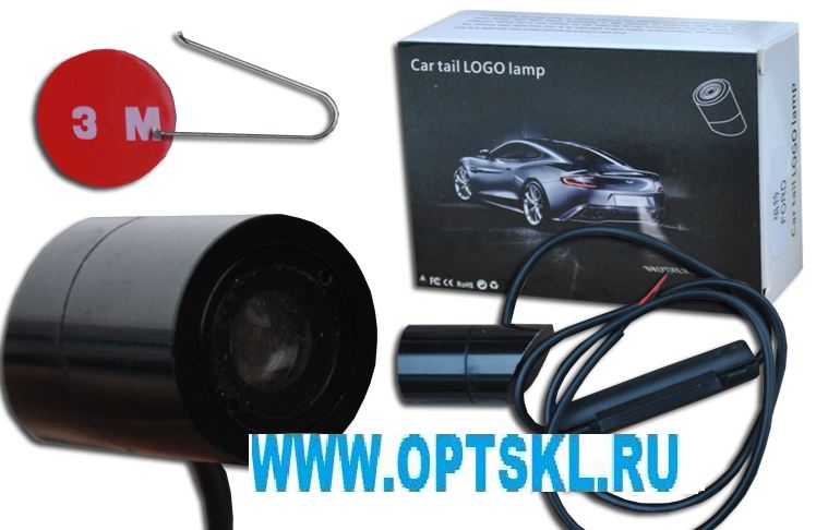 Фонарь освещения заднего номера 12В LED с проекцией логотипа NISSAN (на самоклейке)
