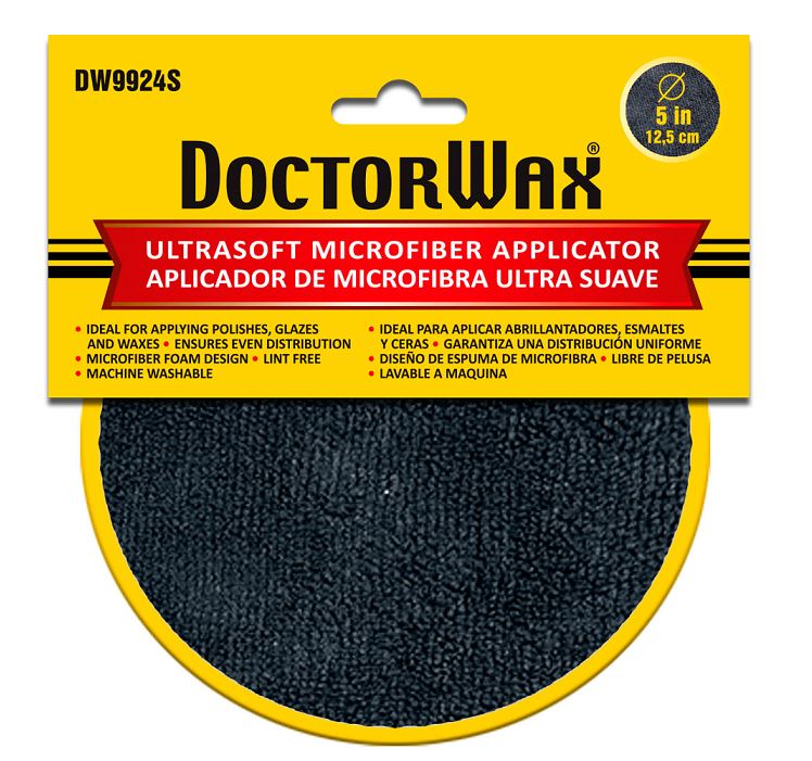 Аппликатор из микрофибры. Диаметр 125 мм. DOCTORWAX DW9924s