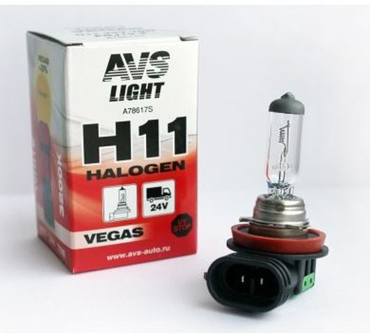 Автолампа галогенная AVS Vegas H11.24V.70W.1шт.