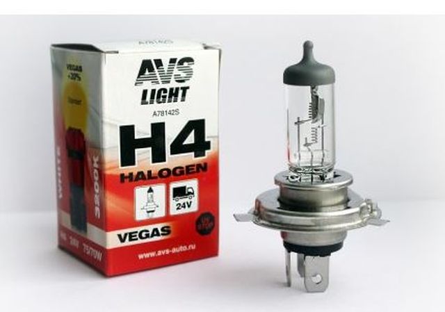 Автолампа галогенная AVS Vegas H4.24V.75/70W.1шт.