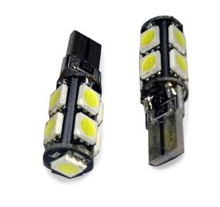 Автолампа светодиодная C011 T10 /белый/ (W2.1x9.5D) CANBUS 9SMD 5050, блистер 2 шт.