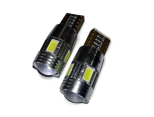 Автолампа светодиодная C023 T10/белый/ (W2.1x9.5D) 5SMD 5730, блистер 2 шт.