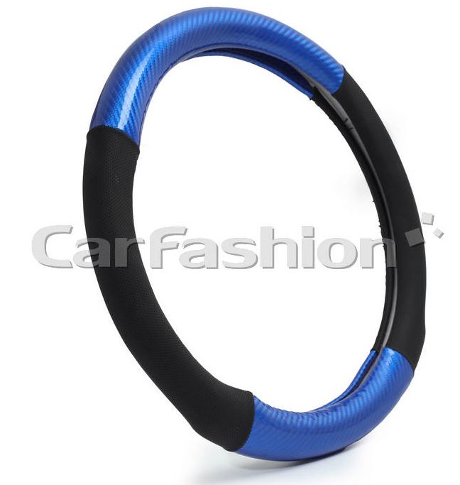 Оплётка на руль CARFASHION «ENERGY» бежевый/черный размер М