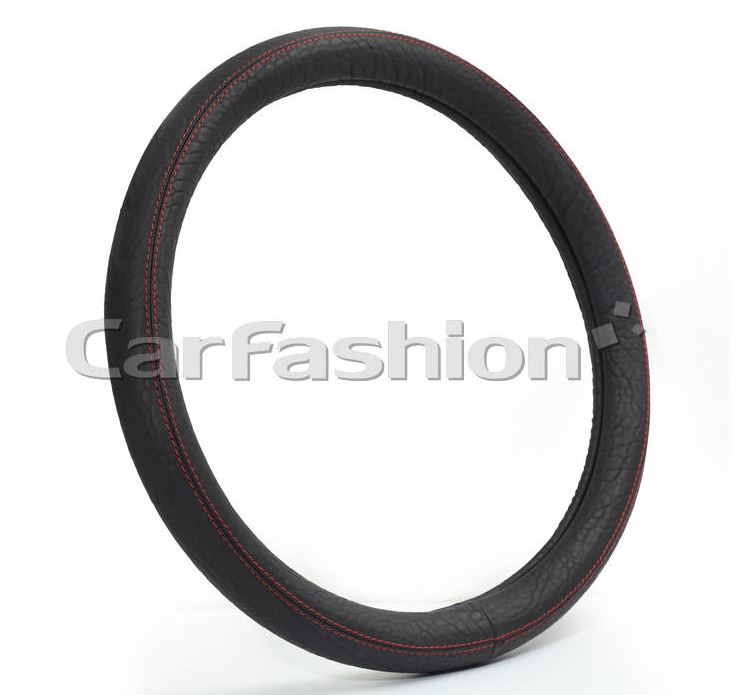 Оплётка на руль CARFASHION «MODERN» черный/красный размер М