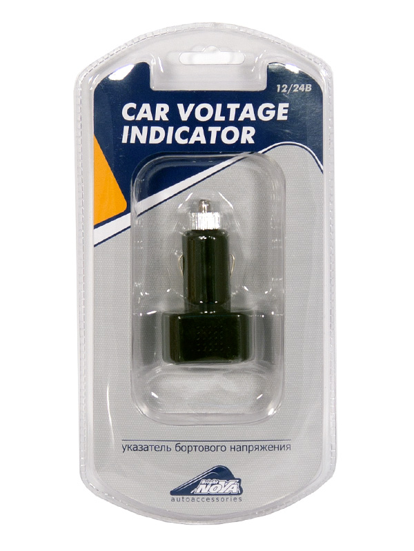 Индикатор бортового напряжения "Nova Bright", цифровой, 12/24В