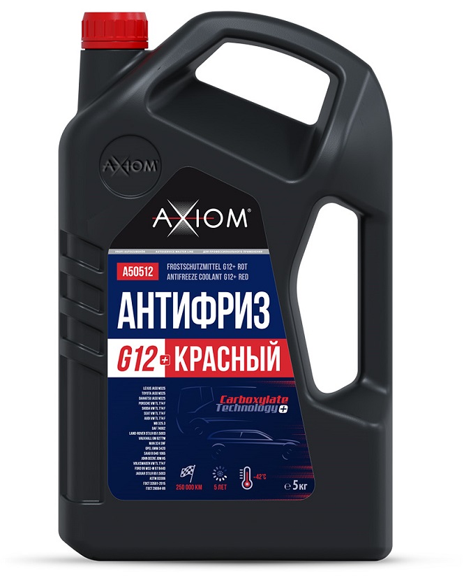 Антифриз красный G12+ 5 кг  AXIOM A50512 /1/4/