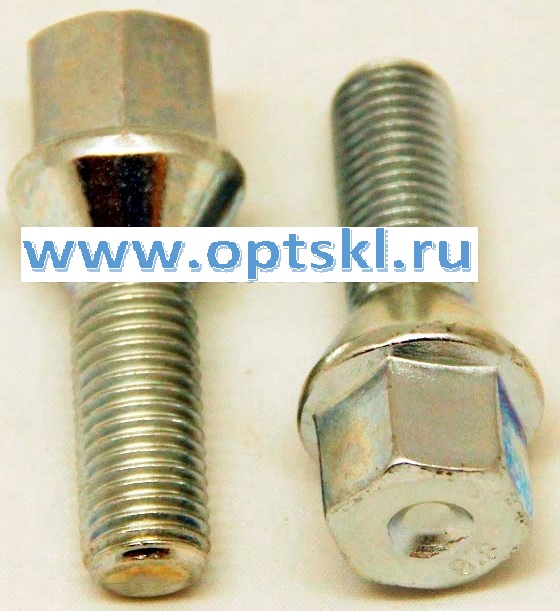Болт М12х1,25х28 конус, ключ 17мм, хром C17B28 /20/40/400/