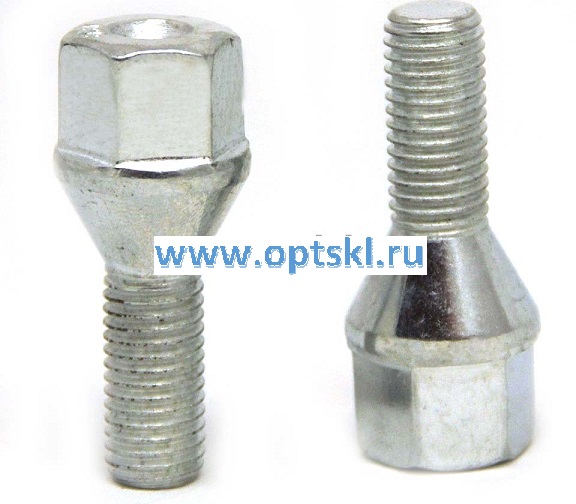 Болт М12х1,25х28 конус, ключ 17мм, цинк C17B28ZN /20/40/400/