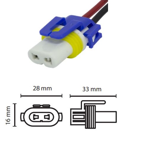 Колодка для автоламп НB4 P22d CERAMIC S=2.5mm, L=85mm LT1323A /1/10/