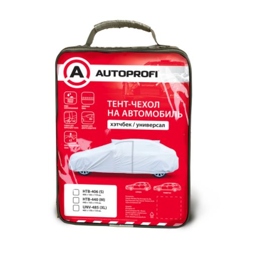Тент-чехол на автомобиль AUTOPROFI, хетчбек, водонепроницаемый, двойные швы, два вентиляционных окна