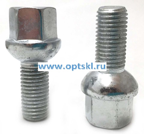 Болт М14х1,5х30 сфера, ключ 17мм, цинк S17D30 /20/40/400/