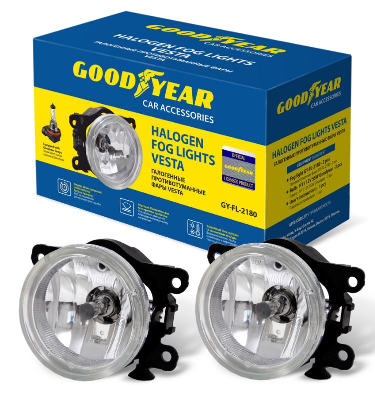 Фары противотуманные галогенные Goodyear Vesta с лампами Н11