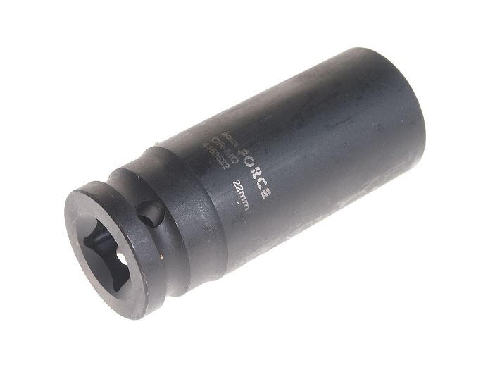 Головка торцевая 22мм 1/2" 6-гранная ударная удлиненная L=80мм ROCKFORCE RF-4458522 /1/10