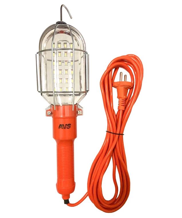 Лампа переноска 220V гаражная светодиодная кабель 5м 220V AVS LW-524L /1/15/