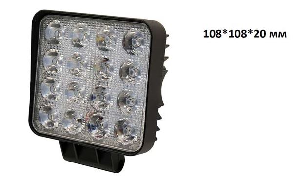 Фонарь светодиодный  G0001-20MM (H13LED 48W)  тонкий (12/24W) 10.8*10.8*2см 1шт