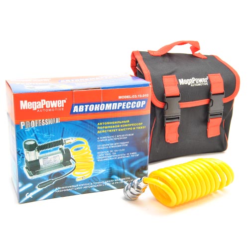 Компрессор  30 л/мин MEGAPOWER M-19010 поршневой 100PSI 12А) 12V /1/12