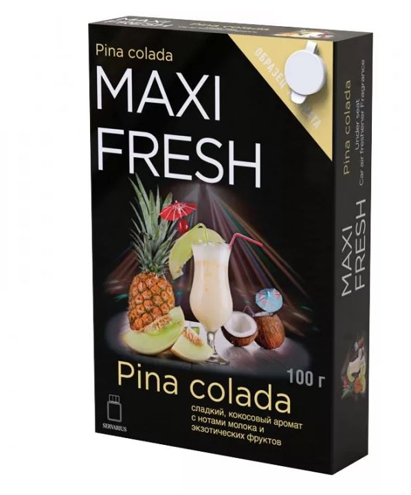 Ароматизатор под сиденье MAXI FRESH MF-110 (pina colada) гелевый 100гр /1/40