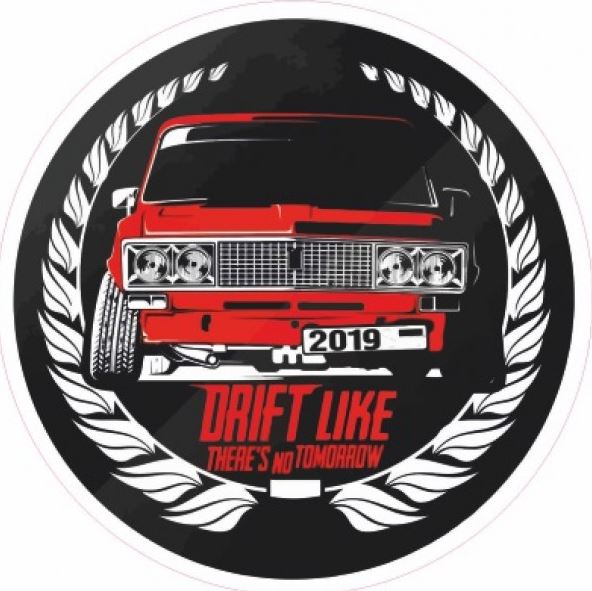 Наклейка "Ø11 Drift like" (11х11 см),  наружная полноцветная шт