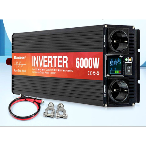 Инвертер 12V-220V/6000W XBK