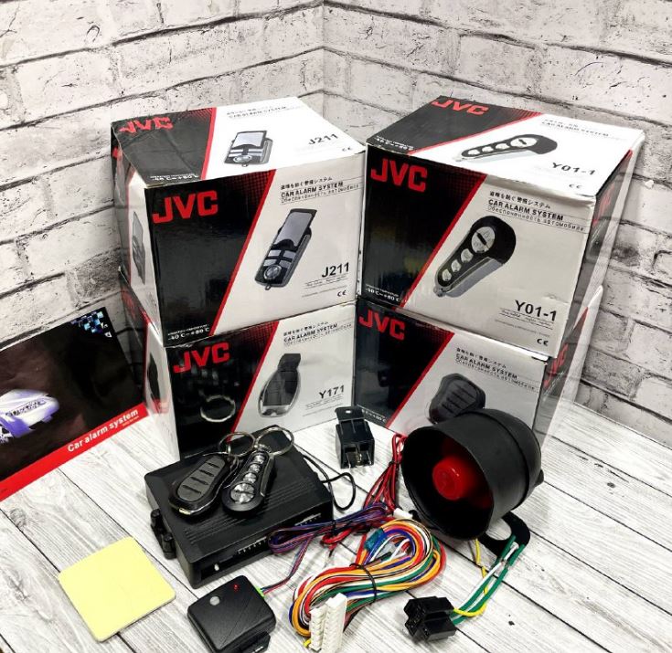 Сигнализация JVC-OK J211, реле, датчик удара, открыв-закр дверей. 2 брелка