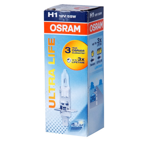 Автолампа H1 (55) P14.5s ULTRA LIFE 12V OSRAM /1/100