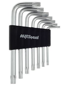 Набор ключей TORX 7пр. TH10-TH40 с отверстием "AV Steel" AV-367307