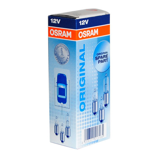 Автолампа BAX1.2W с серым патроном (BX8.5d) 24V OSRAM /10/50