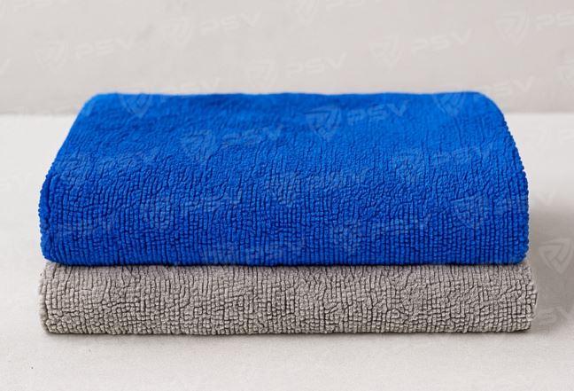 Универсальная микрофибра MF004 PSV Clean 4 шт, 40х40 см, плотность 400 гр (Серый, Синий)