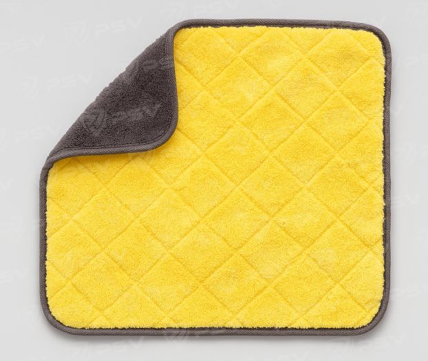 Универсальная микрофибра MF008 PSV Clean 1 шт, 40х40 см, плотность 800 гр (Серо-Желтый)